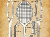 Tennis Racquet Patent Print